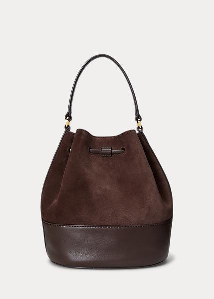 Borsa a secchiello in camoscio 431-917278 003 LAUREN RALPH LAUREN 