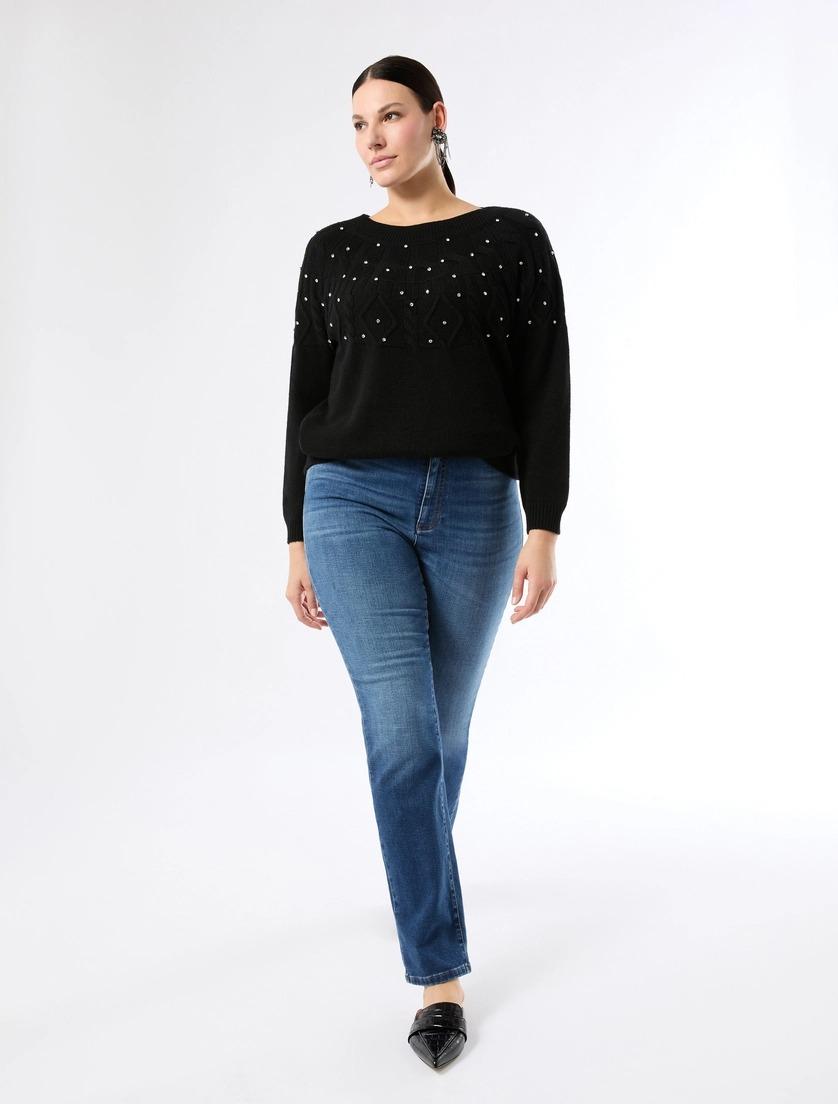 maglia in misto lana con strass STEPPA 003 MARINA SPORT 