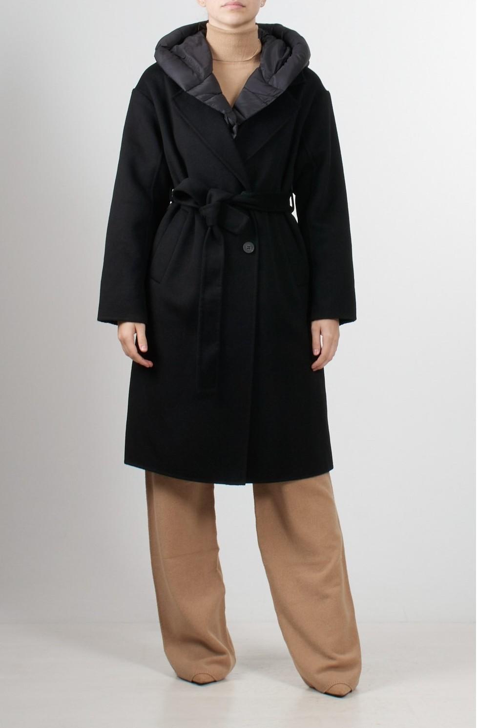 cappotto con inserti piumino TF0028 NERO VICOLO 