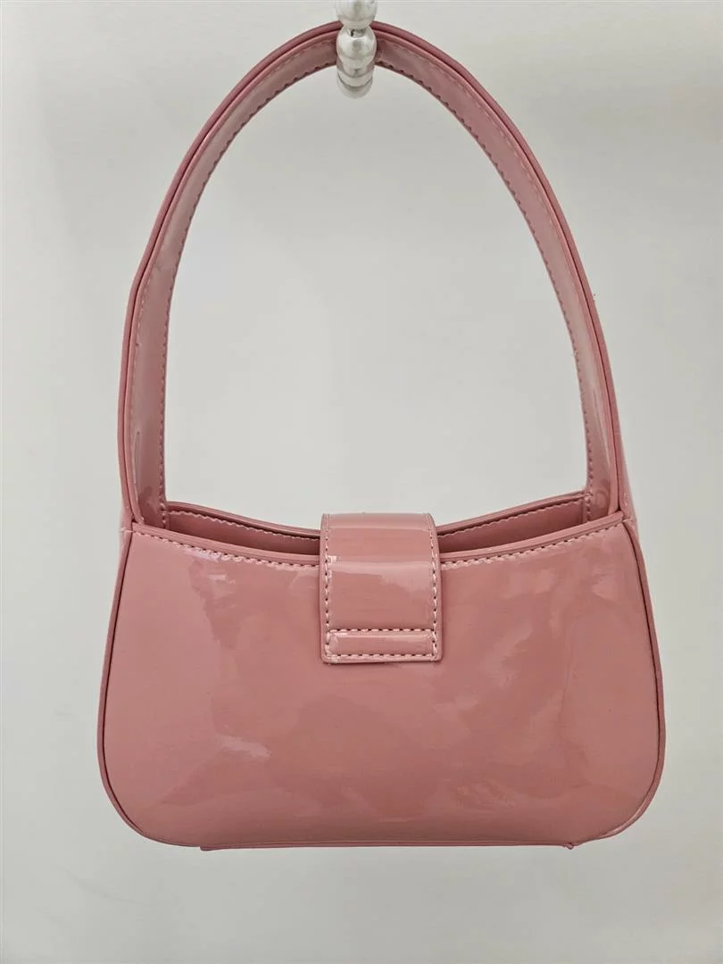 borsa in vernice lucida AS0028 ROSA VICOLO 