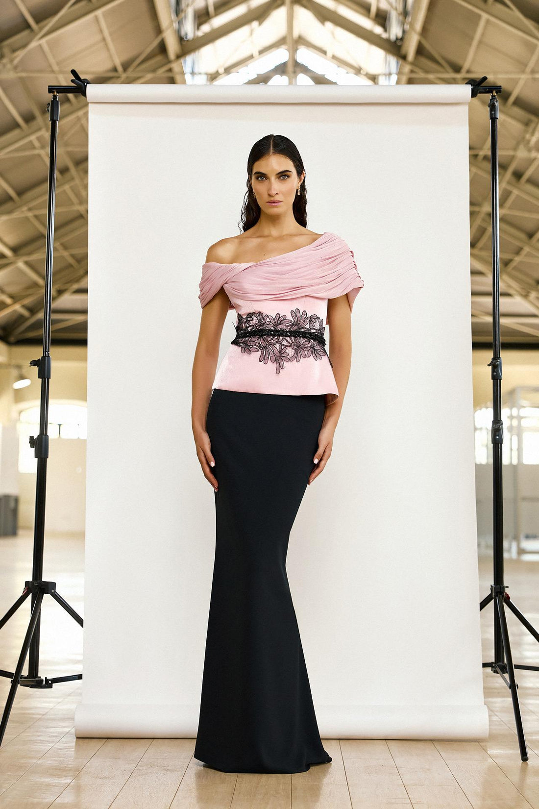 completo elegante 5284 PINK/BLACK MAESTRI 