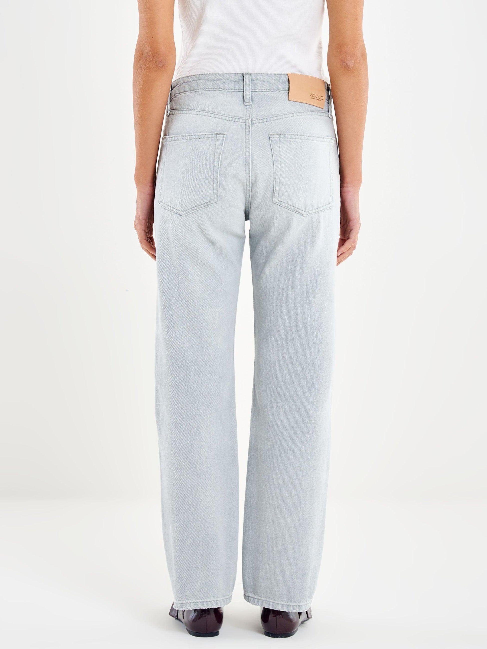 jeans zoe con bottoni DAB 5110 DENIM GRIGIO VICOLO 