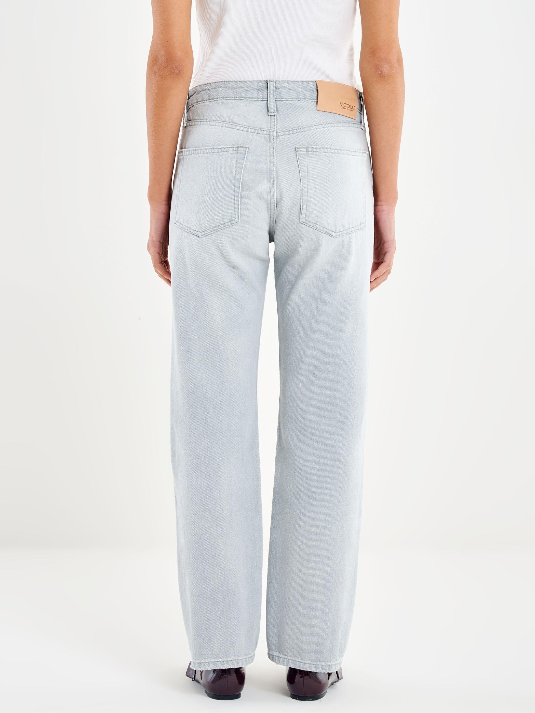 jeans zoe con bottoni DAB 5110 DENIM GRIGIO VICOLO 