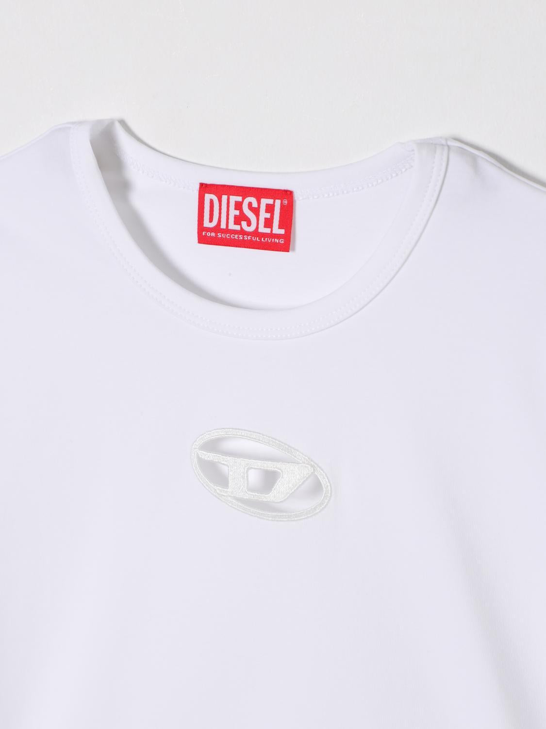 T-shirt con logo Oval d J01830 0AFAA K100 DIESEL 