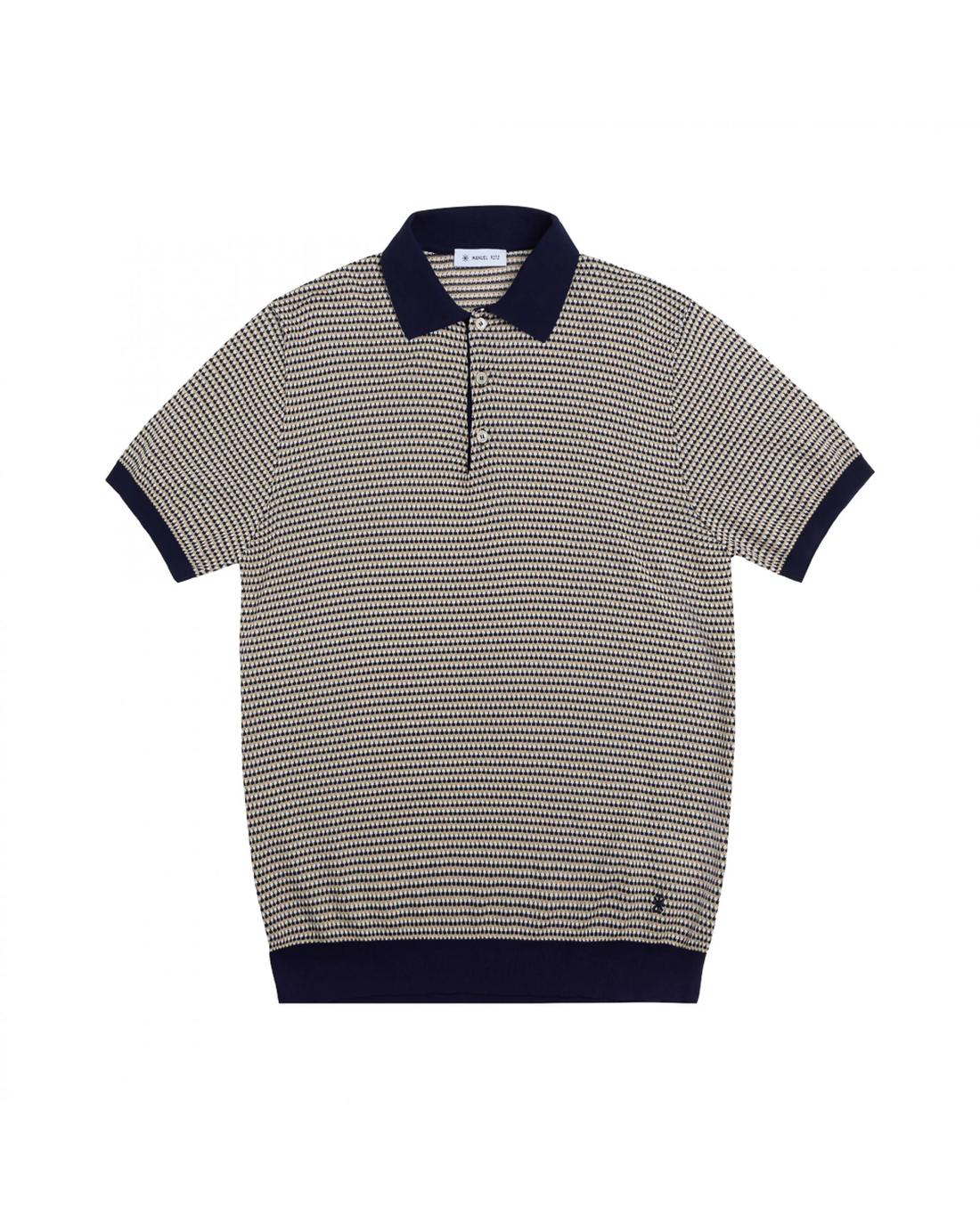 polo jacquard in cotone 3832M508 253313 89 MANUEL RITZ 