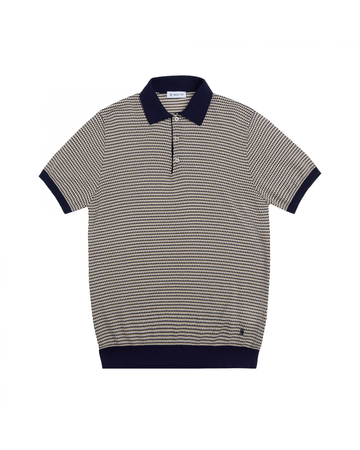 polo jacquard in cotone 3832M508 253313 89 MANUEL RITZ 