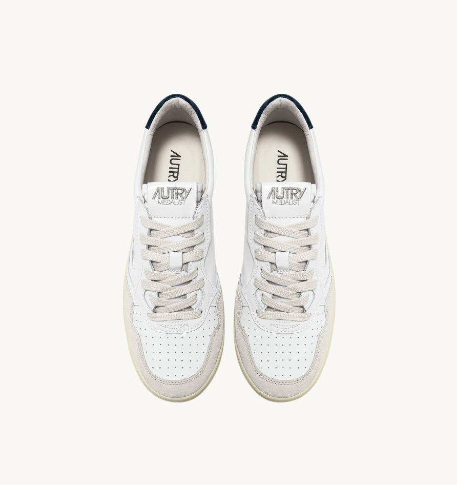 sneakers medalist low in pelle AULMLS28 WHITE/BLUE AUTRY 