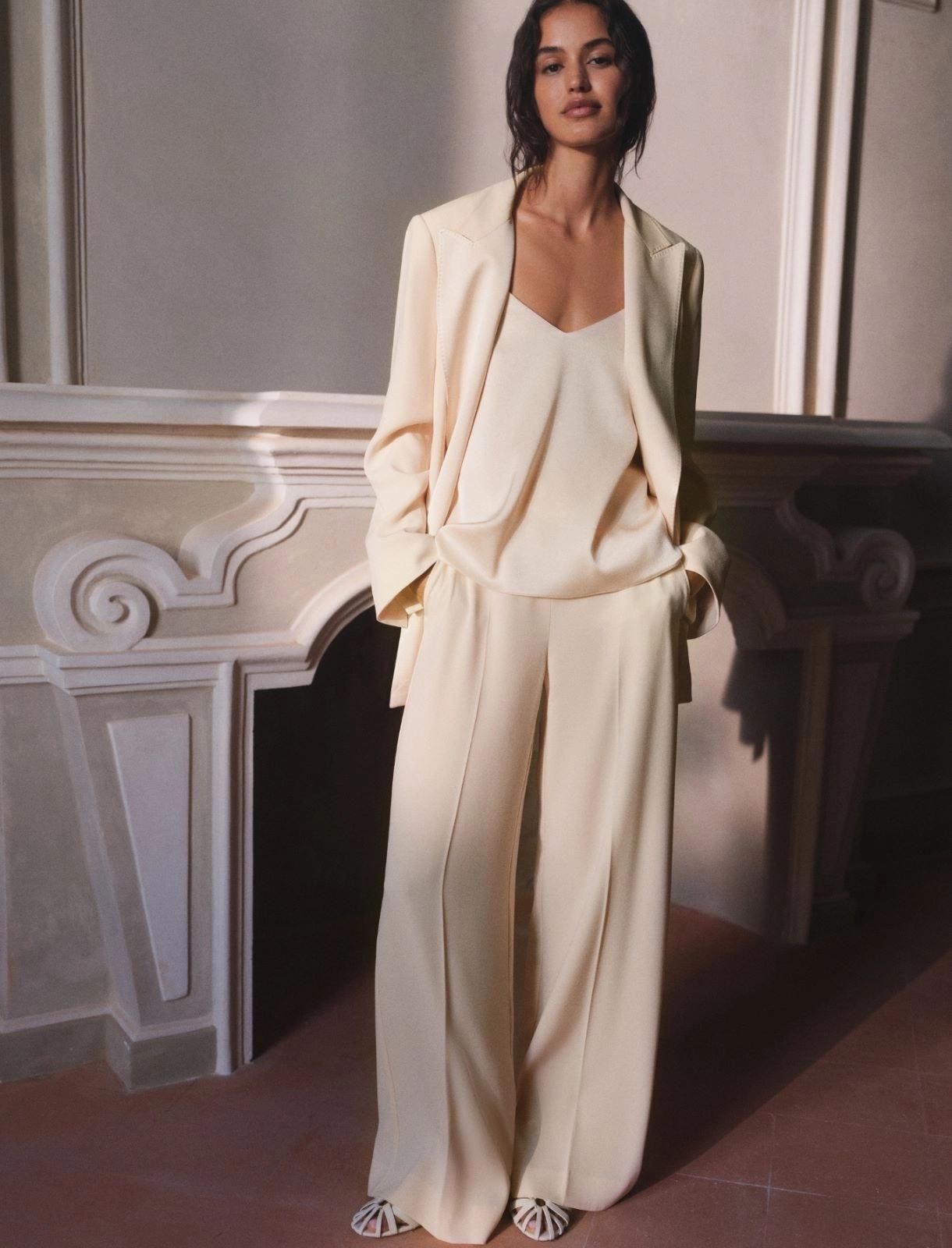 Pantalone ampio in envers satin MLLSTAMPA 001 MARella 