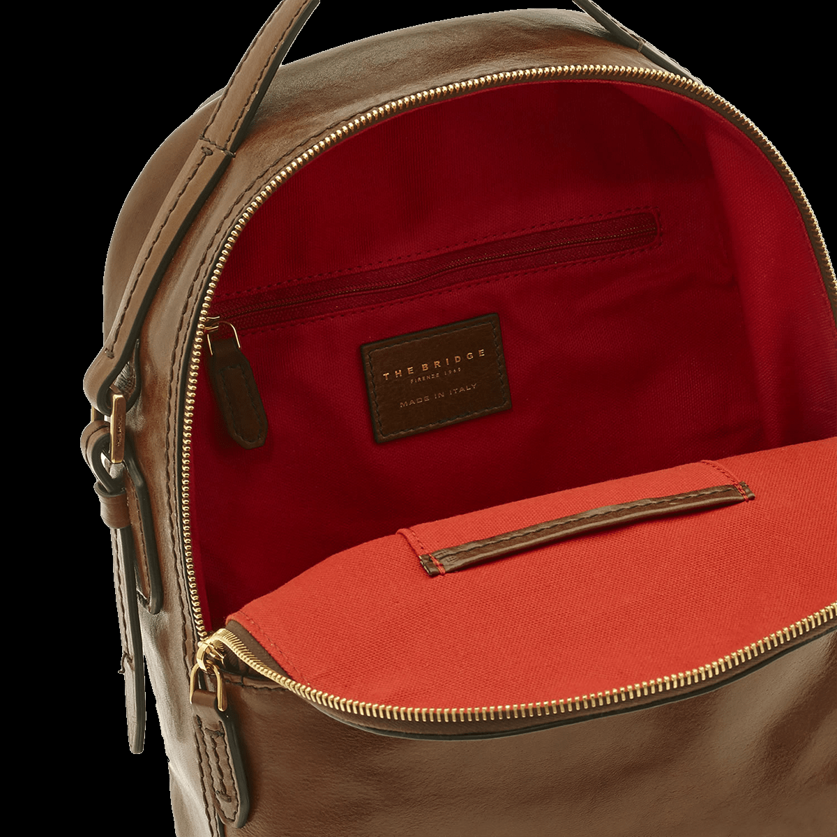 zaino in pelle pearldistrict 04124701 14 MARRONE/ORO THE BRIDGE 