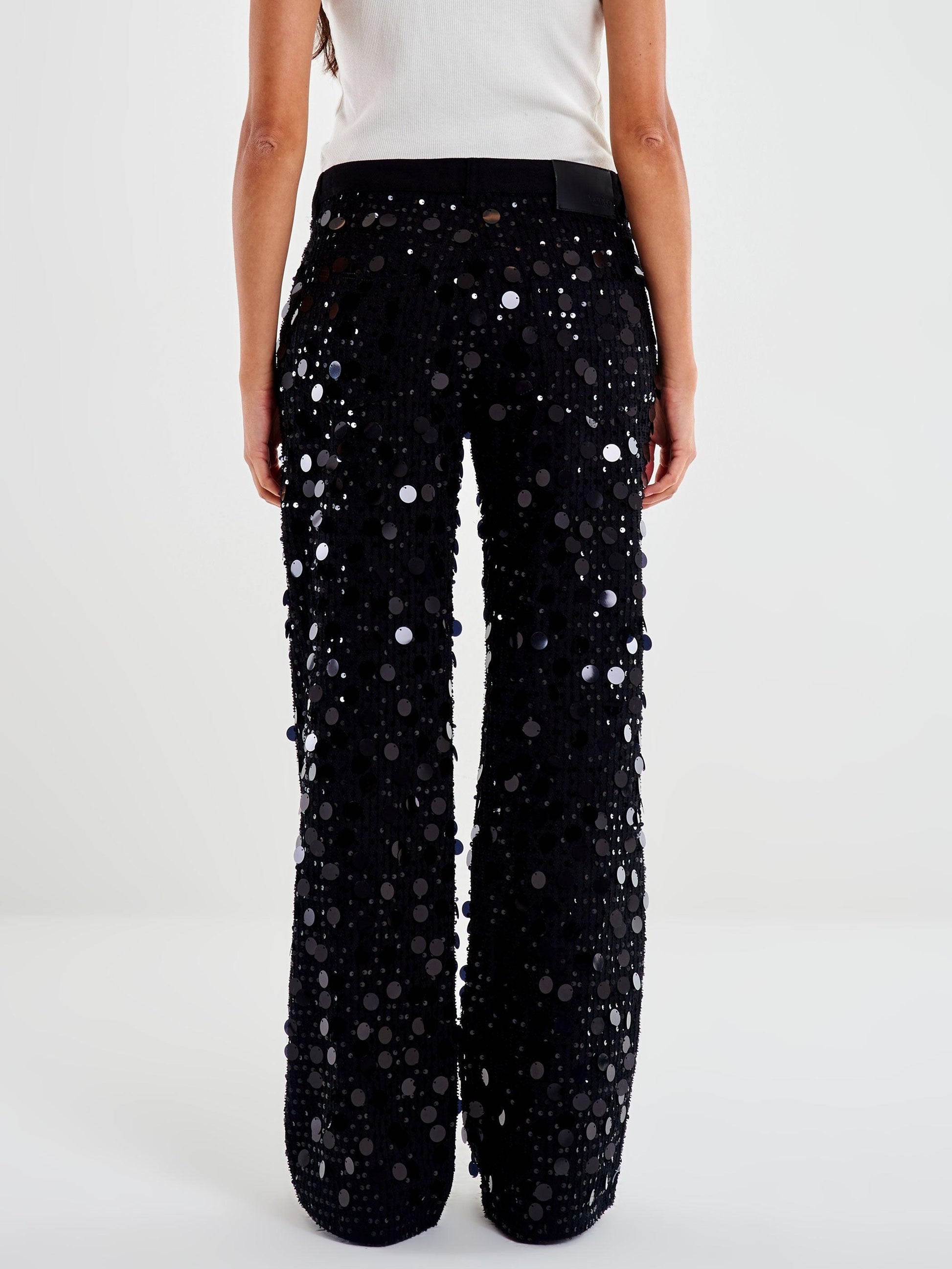 jeans dalia con pailettes DF5092 NERO VICOLO 