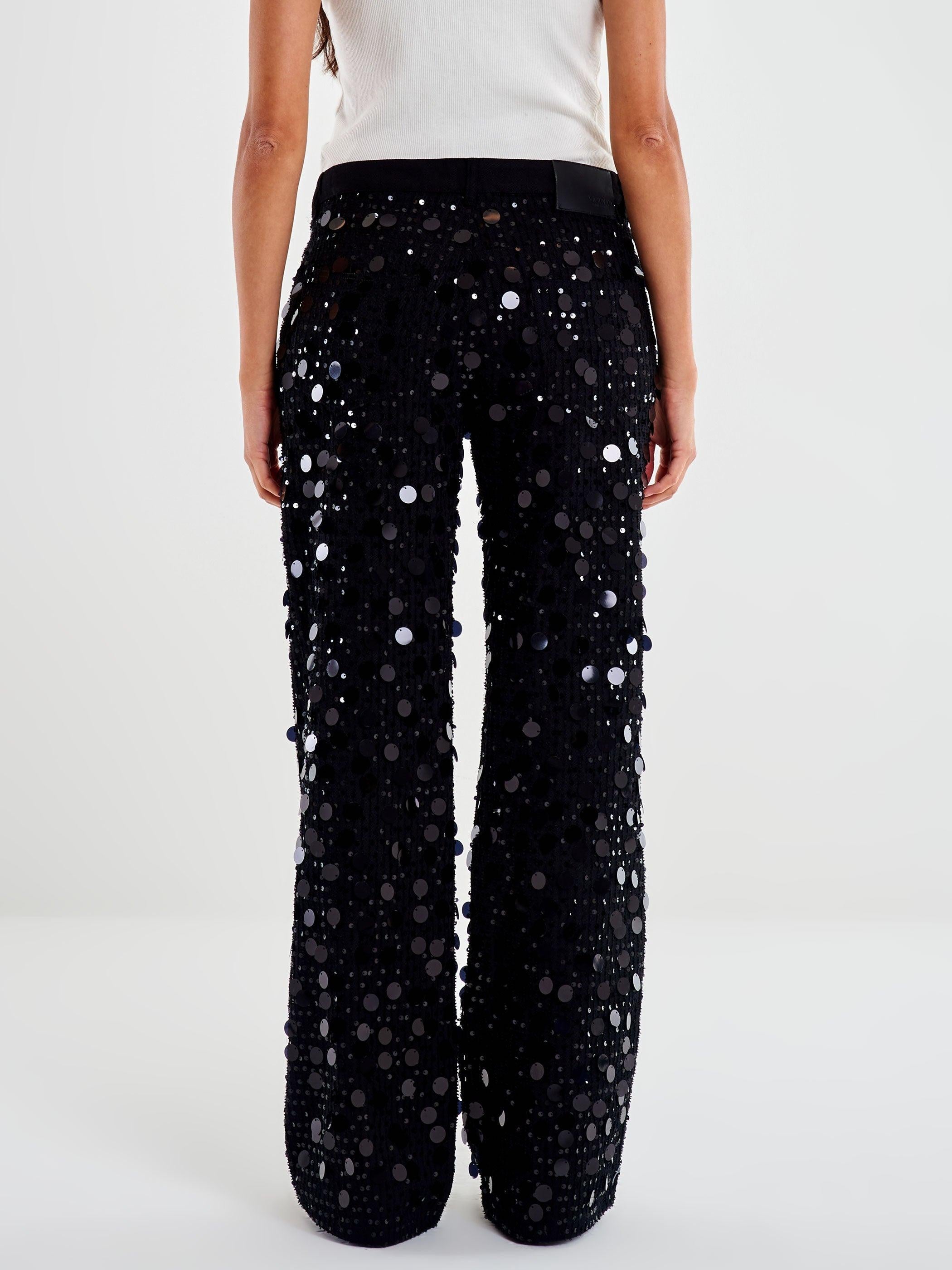 jeans dalia con pailettes DF5092 NERO VICOLO 