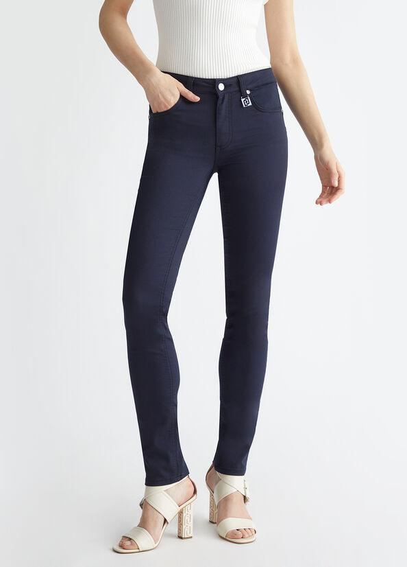 Pantalone con charm applicato MA4382T7144 93921 liU JO 