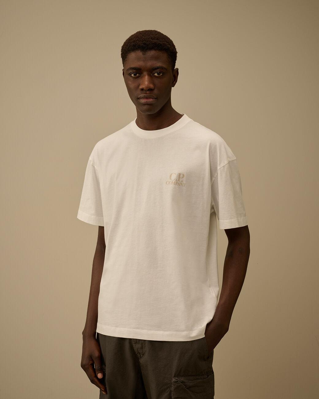 t-shirt printed graphics 20CMTS086A 005100W 103 CP COMPANY 