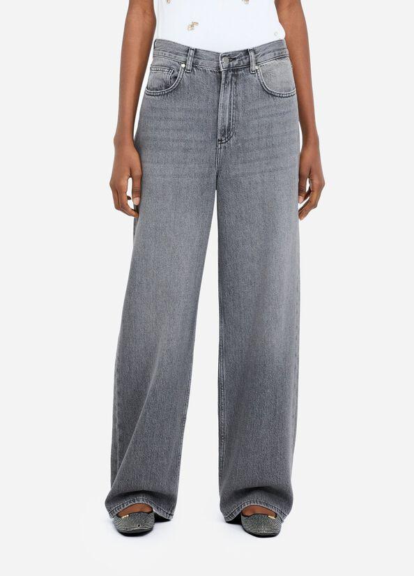 jeans baggy in denim UF5284DS048 87309 LIU JO DENIM 