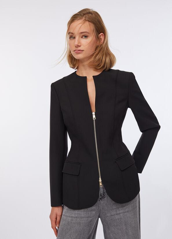 blazer con zip CF5021T2200 22222 LIU JO BLACK 