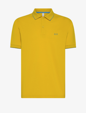 Polo small stripes maniche corte A35110 GIALLO LIMONE SUN68 