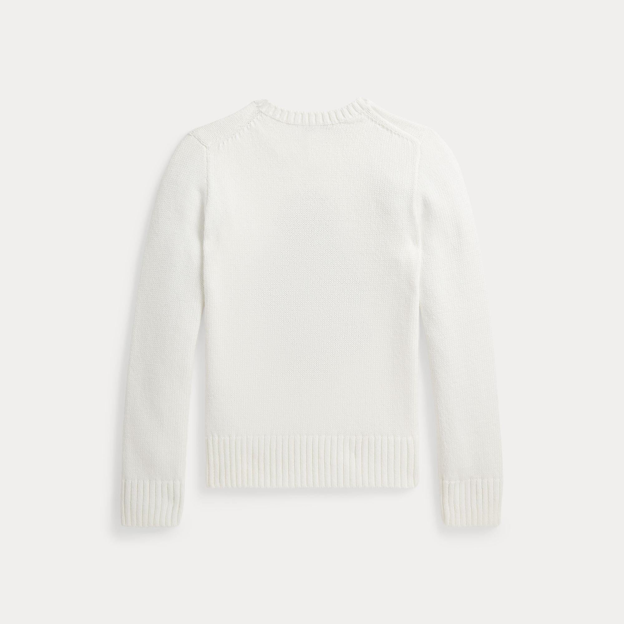 maglione polo bear bambina 313A11290001 WHITE RALPH LAUREN POLO 