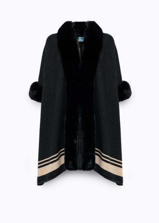 cappa in maglia faux fur PF5011T0300 22222 Blugirl 