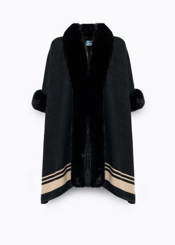 cappa in maglia faux fur PF5011T0300 22222 Blugirl 