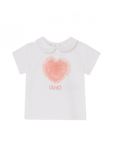 t-shirt cuore tulle HA6027JS003 C3874 LIU JO JUNIOR 