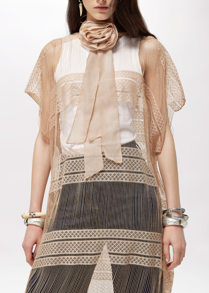 cappa lunga in tulle NA6003T6903 61212 Blugirl 