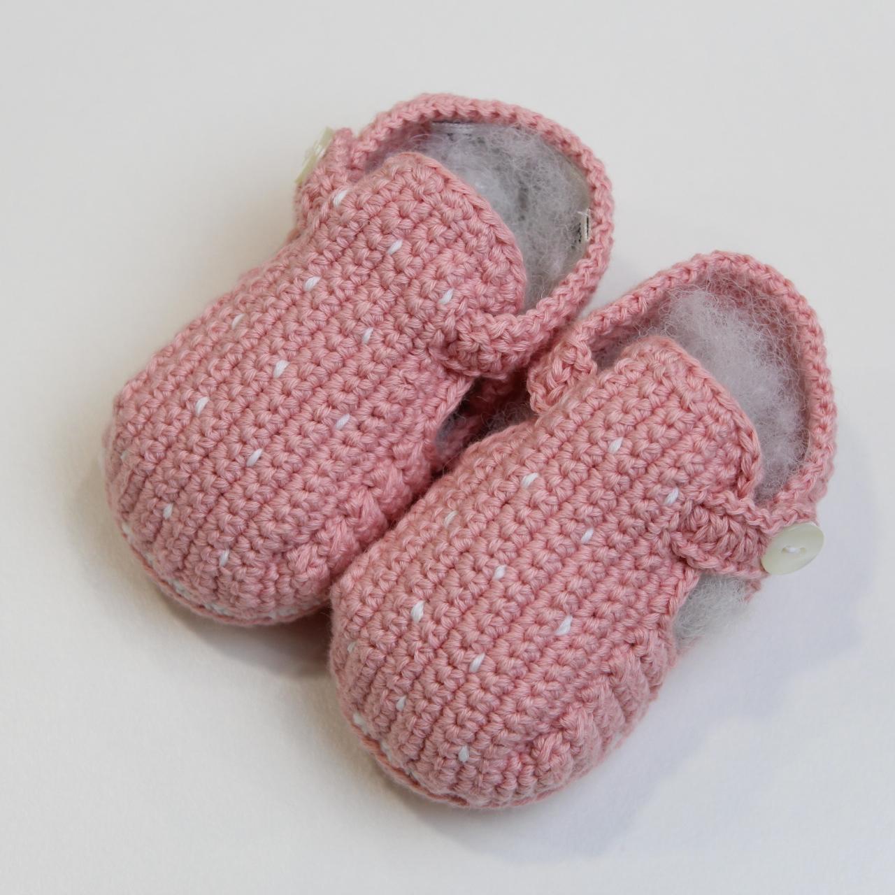 SCARPINA in cotone NEONATO TEDDY TEDDY SCARPINE PINK/AVORIO PICCOLA GIUGGIOLA 