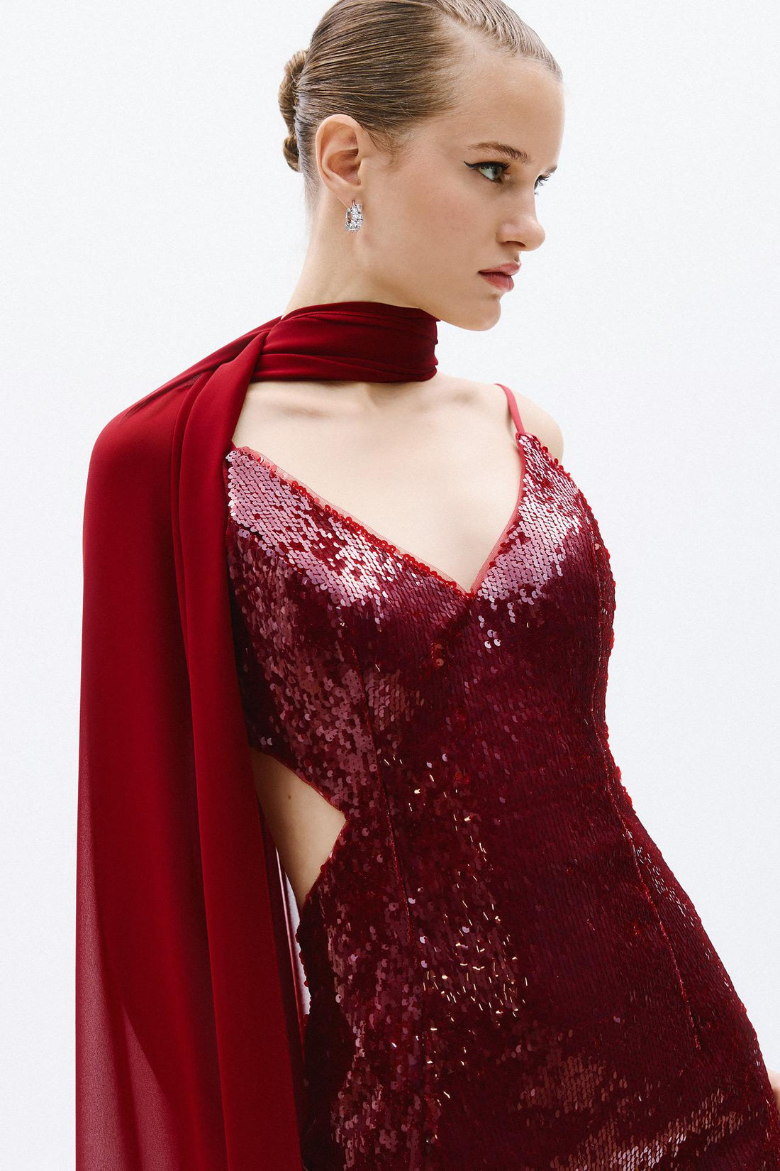 fusciacca abito A4785F WINE ALLURE 