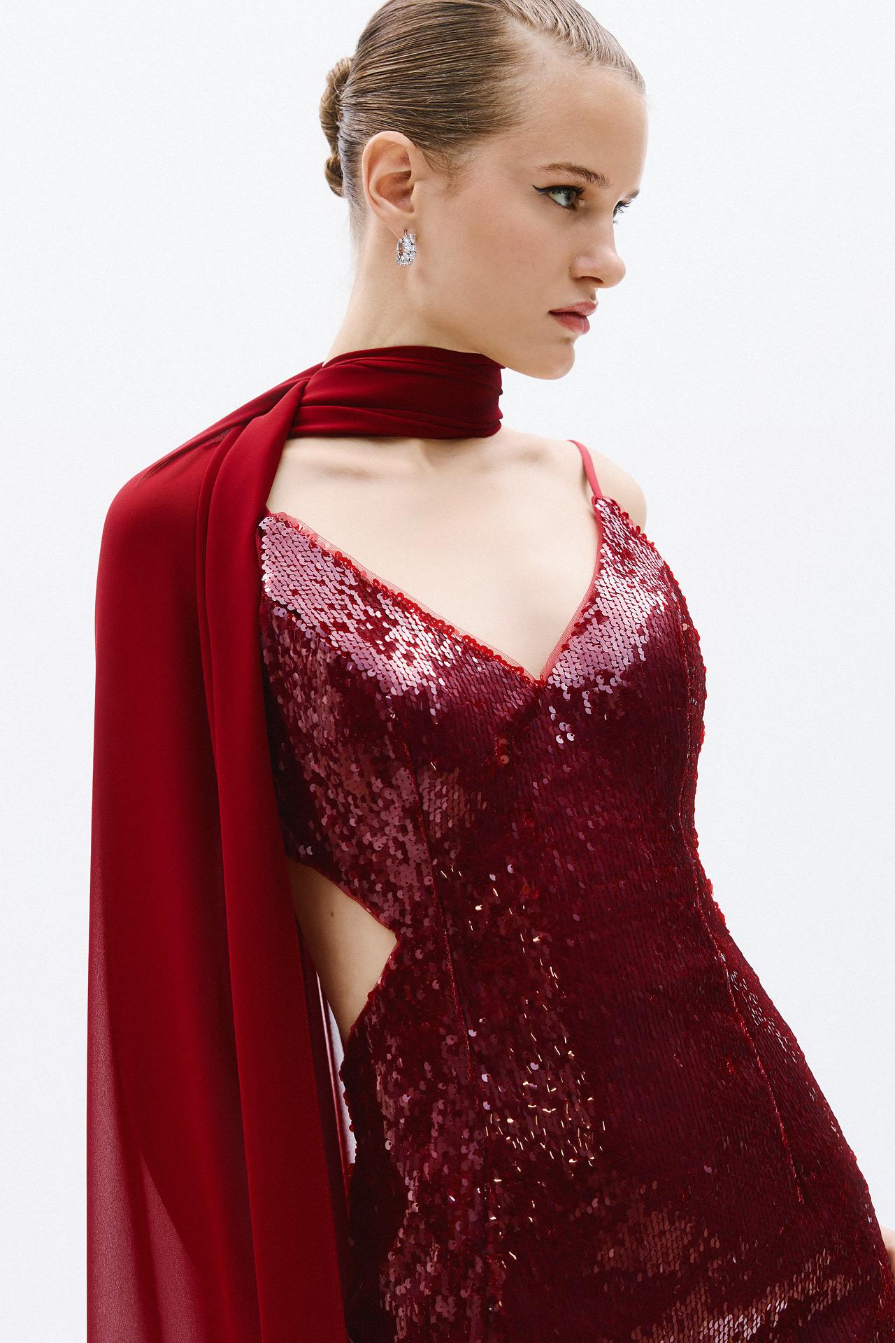 fusciacca abito A4785F WINE ALLURE 