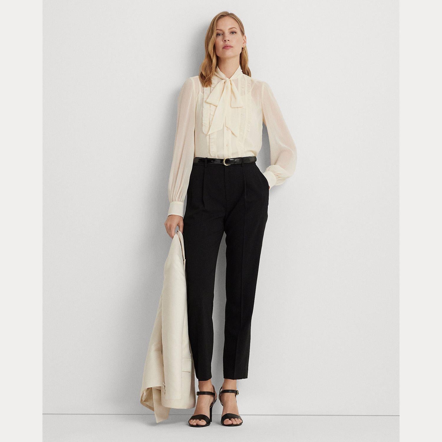 Pantaloni sabelle con bande in raso 200-919739 001 LAUREN RALPH LAUREN 