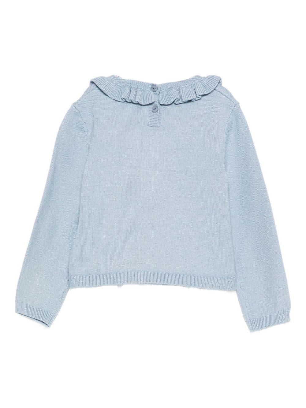 maglione neonata con ricamo HF5071MA12P M9985 LIU JO JUNIOR 
