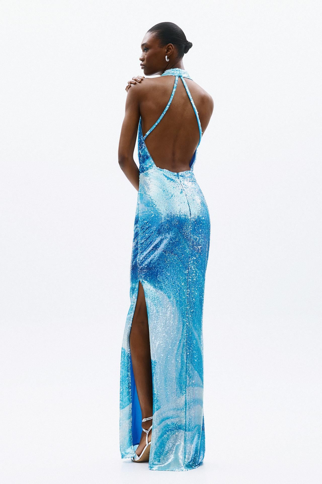 abito full pailettes A4862 BLUE PRINT ALLURE 