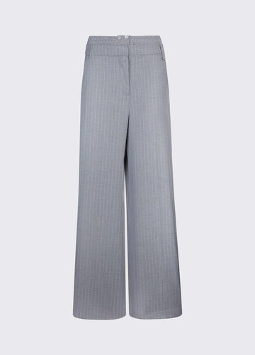 pantalone a palazzo gessato WA6099T349A P9686 LIU JO WHITE 