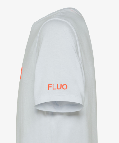 t-shirt logo fluo T35107 BIANCO SUN68 