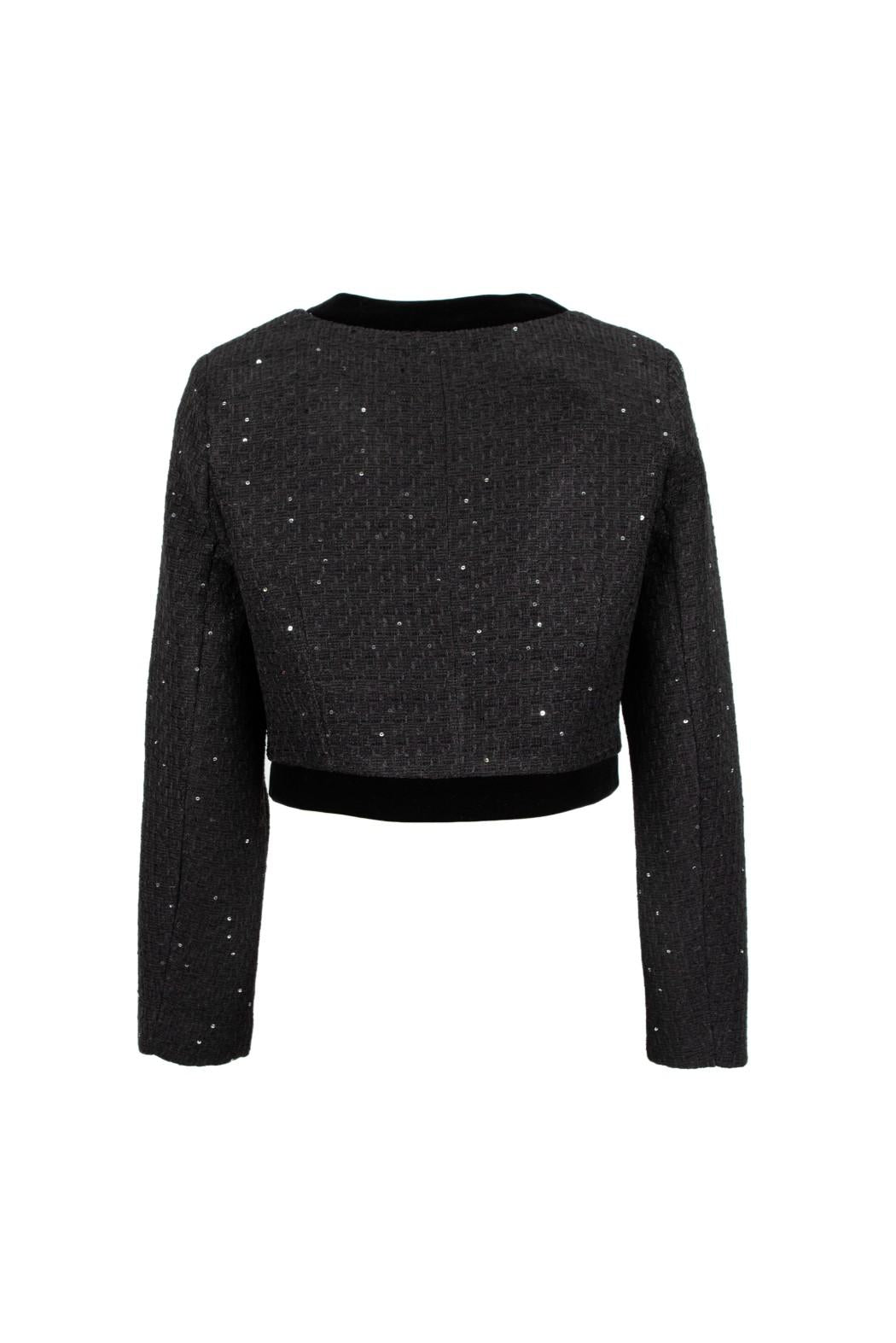 giacca cropped strass MASIO 400W5D6 NERO ODI' ODI' 
