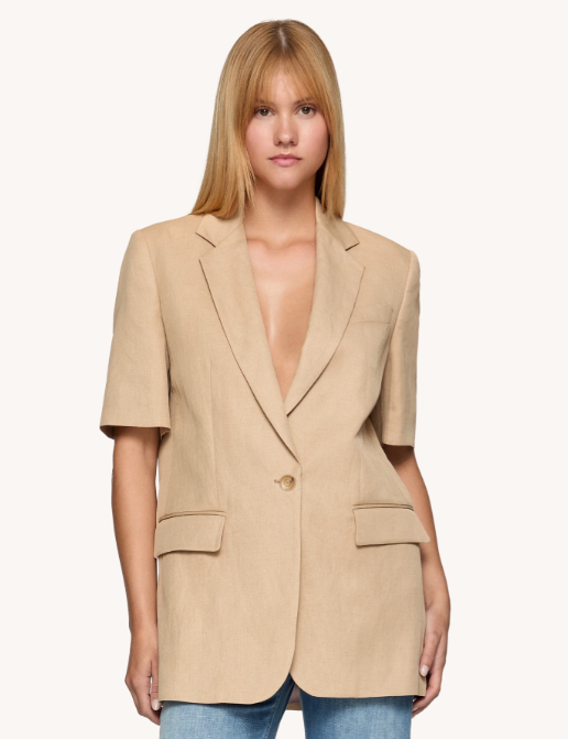 Blazer monopetto in lino DJ688LF0031DXXX 707 DONDUP 