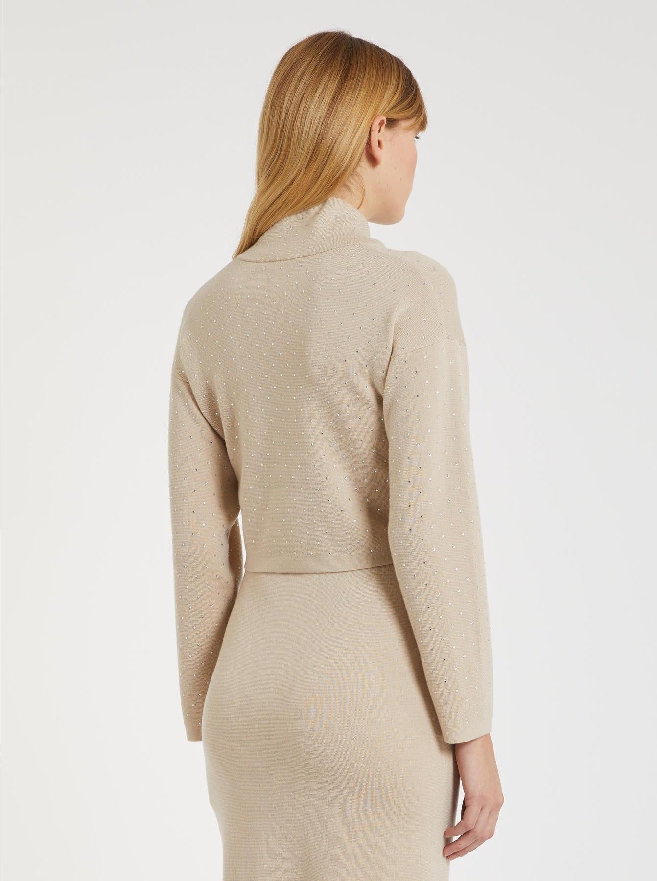 cardigan full zip con applicazioni AFIDE1 001 MARella MONOCHROME 