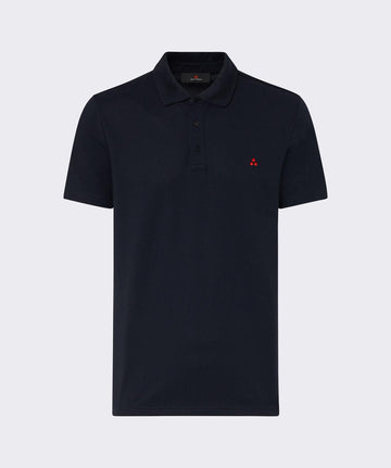 polo in cotone stretch con logo MEZZOLA 02 215 PeUTEREY 