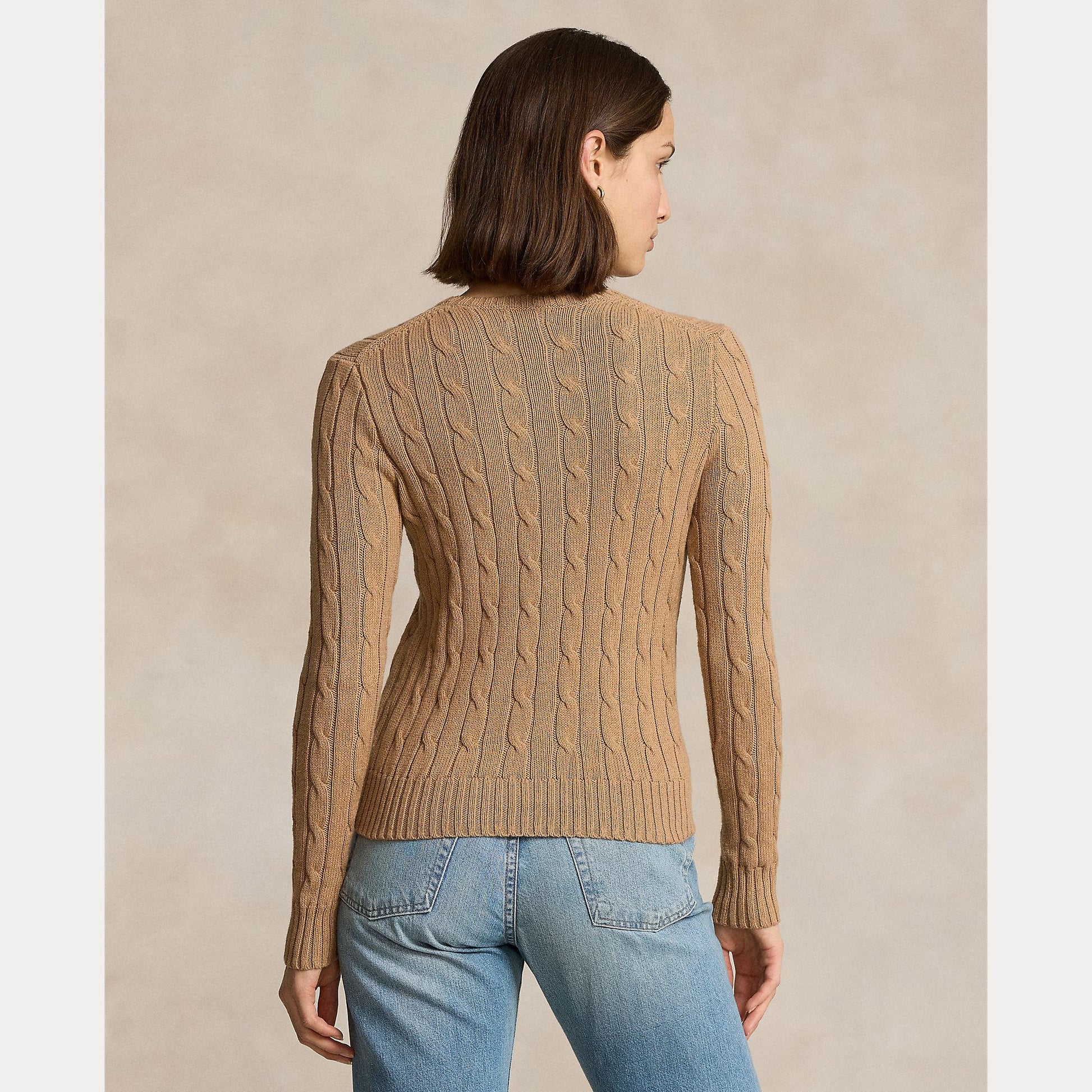 maglioncino a trecce e cavallino 211-943903 002 RALPH LAUREN POLO 