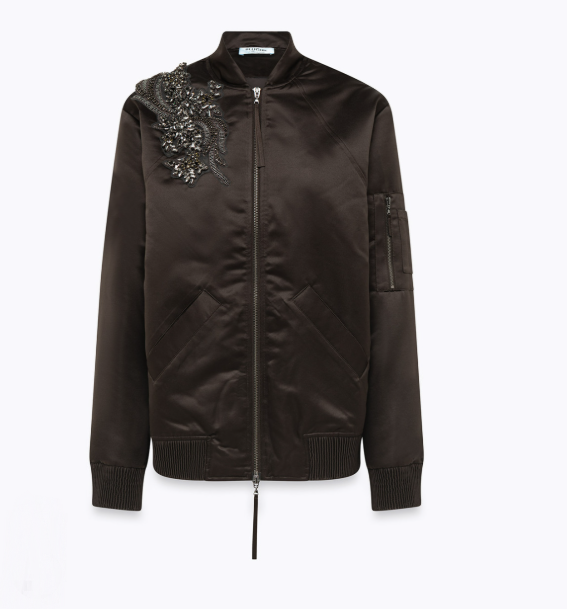 bomber in duchesse con ricamo RF5286T273A 90840 Blugirl 