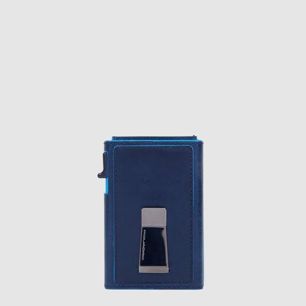 portacarte con porta documenti PP7091B2BLR BLU2 PIQUADRO 