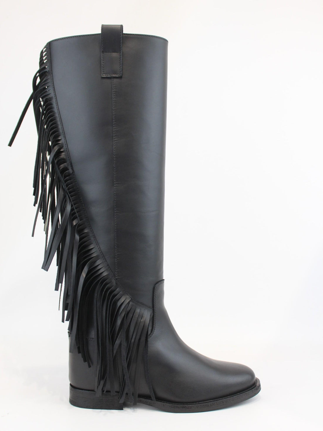 stivali con applicazioni frange 4419 NERO VIA ROMA 15 