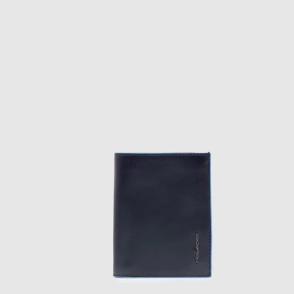 portafoglio verticale in pelle PU1740B2R BLU2 PIQUADRO 