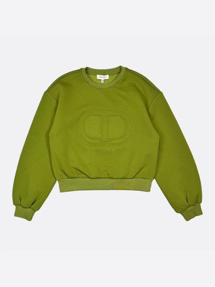 felpa con logo in rilievo 252GJ205M 12576 TWINSET GIRL 