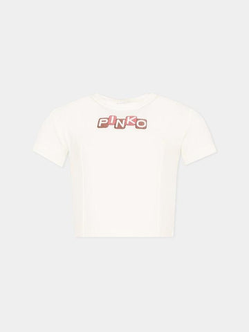 t-shirt con logo pinko KFTS038 JEO17 0987 PINKO 