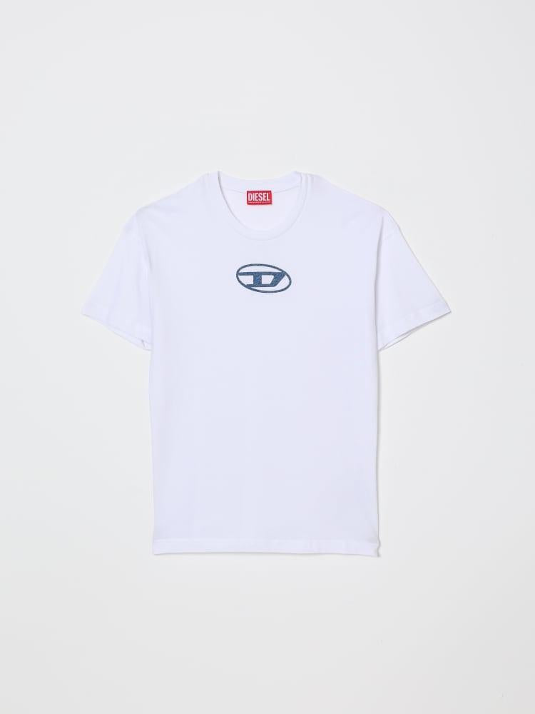 T-shirt con logo al centro J02590 0GRAI K100 DIESEL 