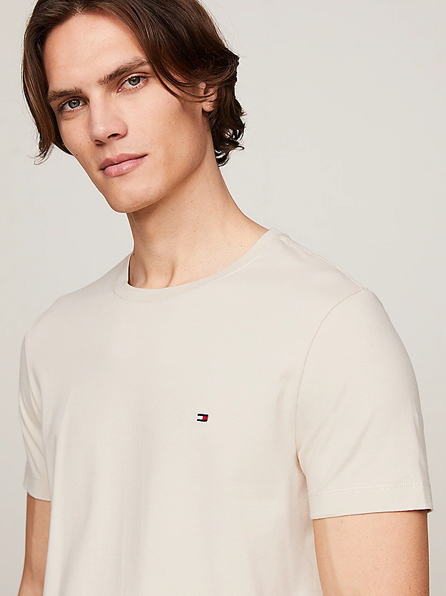 t-shirt slim con logo iconico MW0MW10800 ACI TOMMY HILFIGER 