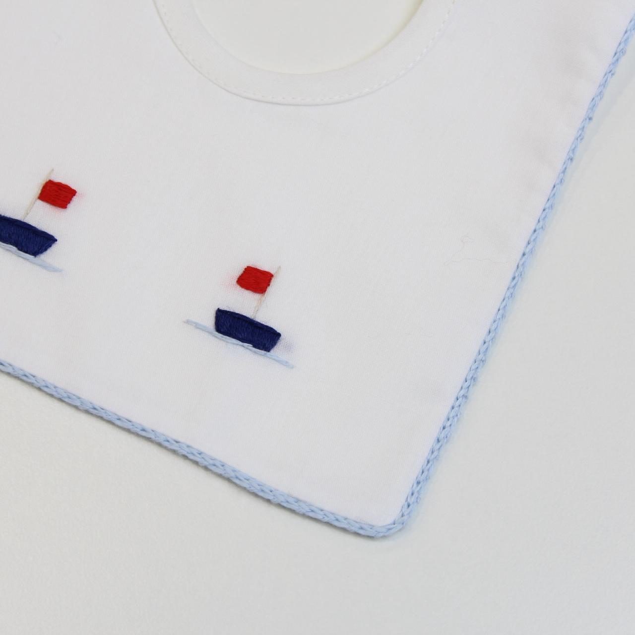 BAVETTA NEONATO CON RICAMI in cotone BILLY BAVETTA UNI PICCOLA GIUGGIOLA 