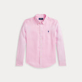 RALPH LAUREN POLO camicia lino bimbo Rosa
