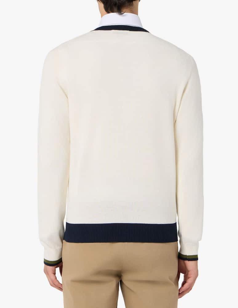 maglia con contrasto al collo 3932M500 253807 02 MANUEL RITZ 