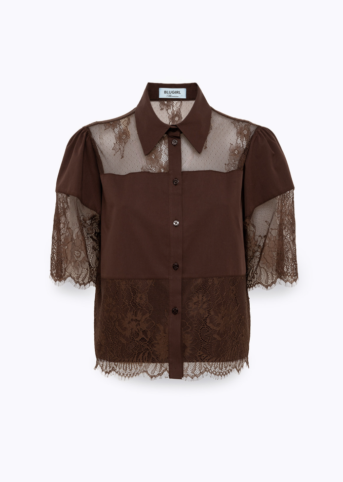 camicia effetto pizzo RA6142T544A 90913 Blugirl 